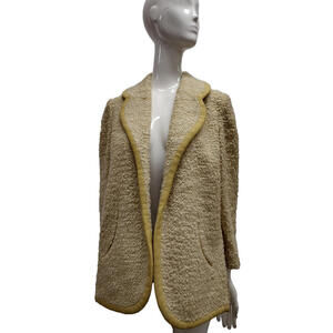 Lilli Ann Dandy Jacket 60s LONDON KNIT Poodle Wool Mid Century Mod Boxy Large